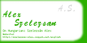 alex szelezsan business card